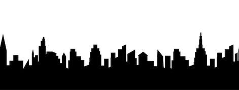 City Panorama, Building Silhouette, Black Building, Illustration Simple, Black Shadow, Flyer Maker, Business Card Maker, Poster Maker, Card Banner