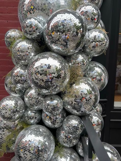 Disco balls on side of building in soho new york city Side Of Building, Paris House, Soho New York, Paris Home, Disco Balls, Christmas Display, Christmas 2024, Disco Ball, Display Ideas