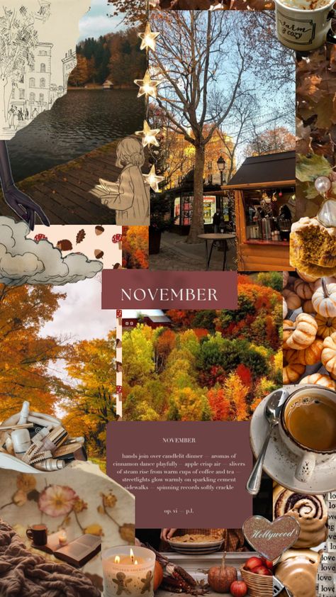 Autumn Mood Board Aesthetic, November Collage Wallpaper, November Moodboard, November Wallpaper, Soul Collage, Satisfying Pictures, Vision Board Wallpaper, Iphone Wallpaper App, Holiday Pictures