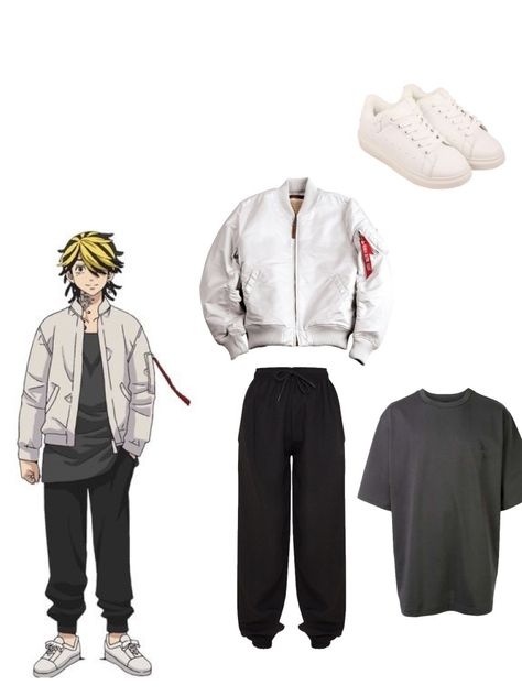 Kazutora hanemiya outfit png Cosplay Anime Boy Outfit, Tokyo Revengers Clothes Style, Anime Outfit Inspired, Tokyo Revengers Inspired Outfit, Anime Easy Cosplay, Tokyo Revengers Outfit Ideas, Anime Inspired Outfits Men, Anime Outfit Ideas Casual, Outfits Inspired By Anime Characters