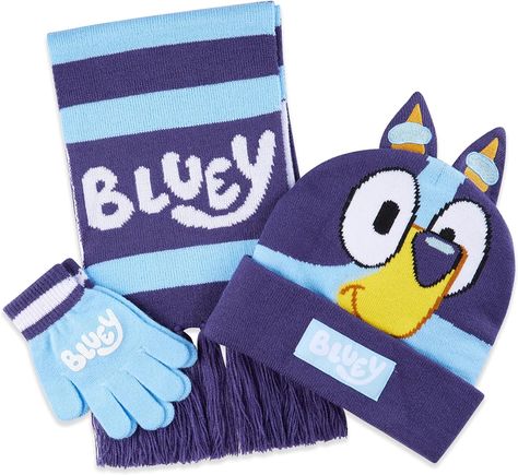 Bluey Hat Scarf and Gloves Set Kids - Beanie Scarf and Kids Gloves One Size Cosy Winter Accessories - Gifts for Kids : Amazon.co.uk: Fashion Bluey Hat, Best Winter Hats, Winter Sets, Beanie Scarf, Girls Winter Hats, Kids Winter Hats, Winter Treats, True Winter, Kid Gloves