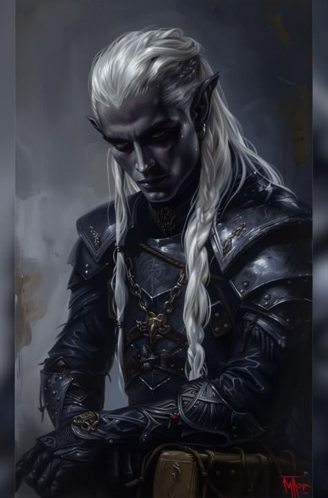 Shadar Kai Male, Eso Dark Elf, High Elves Dnd, Dark Elf Cosplay, Radiant Citadel, Warhammer Dark Elves, Half Drow, Elf Man, Elf Cosplay