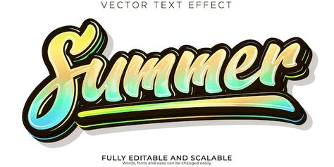 Summer beach text effect editable modern... | Free Vector #Freepik #freevector #editable-logo #summer-font #creative-text #stylish Summer Typography Design, Summer Typography, Summer Font, Rainbow Clipart, Stylish Text, Rainbow Paint, Modern Lettering, Pride Day, Lettering Typography