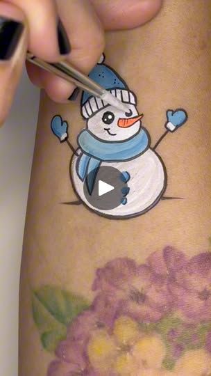 1.8M views · 5.6K reactions | How to paint an adorable Snow Man 🩵❄️⛄️ #snowman #snow #winter #winterwonderland #howtopaint #facepaint #carolinathedoodler | Carolina The Doodler Snowman Snow, Facepaint, Snow Winter, Snow Man, How To Paint, Winter Wonderland, Face Paint, Christmas Crafts, Paint