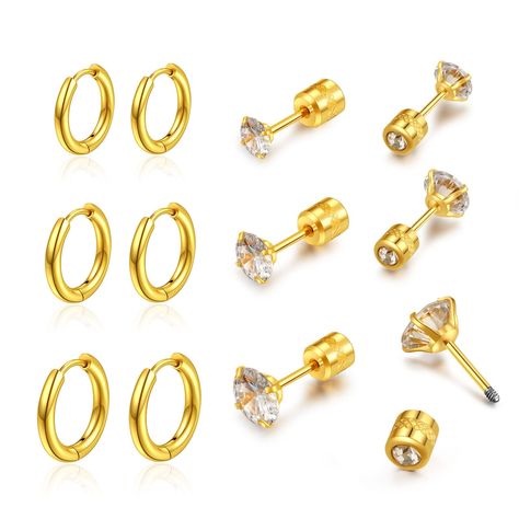 Gold earrings for kids