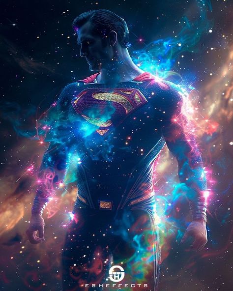 Future Superman, Cosmic Superhero, Evil Superman Wallpaper, Cosmic Armour Superman, Cosmic Armor Superman, Superboy Prime, Superman Beyond Art, Marvel Paintings, Superhero Comics Art