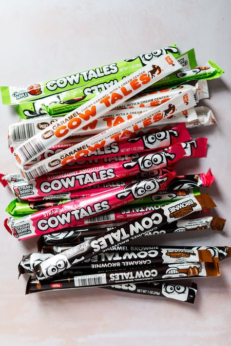 Cow Candy Bags, Cow Birthday Snacks, Cow Treats For Party, Sweet 16 Cow Theme, Cow Tails Candy, Holy Cow I’m One Food Ideas, Cow Snacks, Cow Party Food, Cow Party Food Ideas