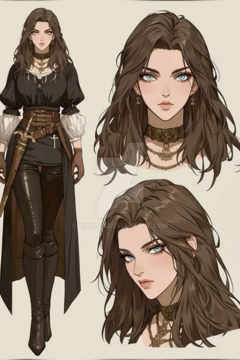 Character Design Outfits Female, Superhero Oc Female Outfit, Dnd Character Outfits, Character Clothes, Female Character Concept, Western Women, Fashion Illustration Dresses, Dungeons And Dragons Characters, Game Character Design