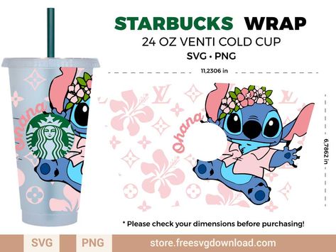 Stitch Starbucks Wrap SVG - Store Free SVG Download Ohana Means Family Svg, Ohana Svg, Starbucks Wrap Svg, Free Cricut Images, Customised Birthday Gifts, Starbucks Wrap, Starbucks Cup Design, Starbucks Cup Art, Starbucks Design