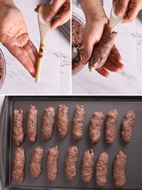 Baked Kafta Recipe, Beef Kafta Recipe, Beef Shwarma Recipe, Kafta Kabob Recipe, Kafta Recipe, Beef Kafta, Beef Kofta Recipe, Tunisian Food, Kofta Recipe