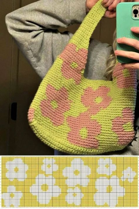 Stylish Crochet, Crochet Lace Pattern, Kawaii Crochet, Crochet Clutch, Crochet Inspo, Crochet Tote, Diy Crochet Projects, Tapestry Crochet, Free Crochet Patterns