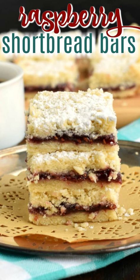 Desserts With Shortbread Crust, Short Bread Bars, Raspberry Bars Recipes, Raspberry Shortbread Bars, Shortbread Crumble, Raspberry Shortbread, Shortbread Cookie Crust, Homemade Crust, Fruit Bars