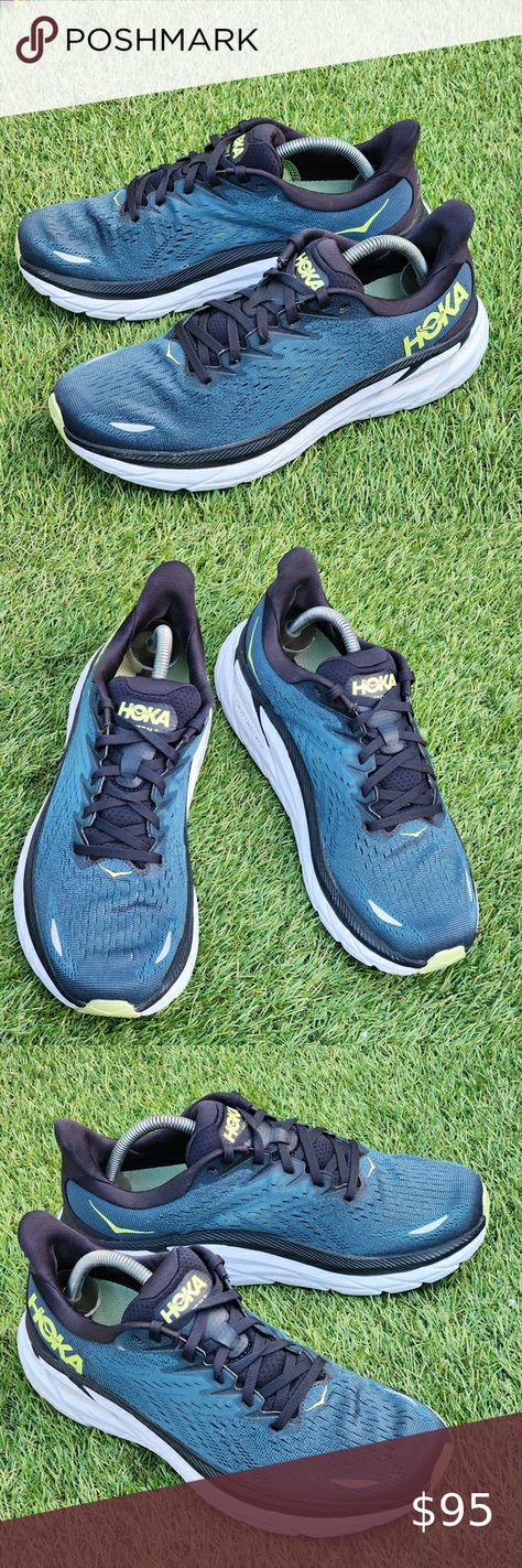 HOKA CLIFTON 8 - Mens Athletic Shoes - SIZE 9.5D Coral Butterfly, Hoka Clifton 8, Hoka Clifton, Mens Athletic Shoes, Blue Coral, Hoka One One, Coral Blue, Athletic Shoes, Coral