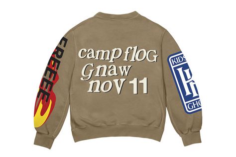 The 'Kids See Ghosts' Camp Flog Gnaw 2018 Merch Is Available Now Flog Gnaw Outfits, Camp Flog Gnaw Outfits, Kid Cudi Kanye West, Kids See Ghosts, Random Clothing, Mens Inspo, Camp Flog Gnaw, Inspiration Designs, Lucky Me