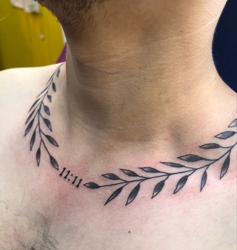 Under Neck Tattoo, Tattoo On Neck, Leaves Tattoo, Word Tattoos, Neck Tattoo, Leaf Tattoos, Tattoo On, Goa, Ink Tattoo