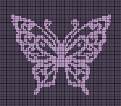 Crochet Butterfly Wall Hanging Pattern, Alpha Patterns Butterfly, Insect Wall, Butterfly Insect, Graph Crochet, Pixel Art Grid, Crochet Butterfly, Crochet Gift, Crochet Tapestry