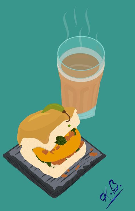 Digital Art | Adobe | Vada pav ❤️ Vadapav Illustration, Vada Pav Illustration, Digital Art, Stars, ? Logo, Quick Saves, Art