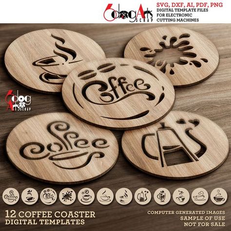 Laser cut files templates Cnc Coasters, Coaster Stencils, Coasters Diy Wooden, Laser Cut Files Free, Electronic Scrap, Trivet Design, Free Laser Cut Files, Laser Cut Coaster, Laser Cut Projects