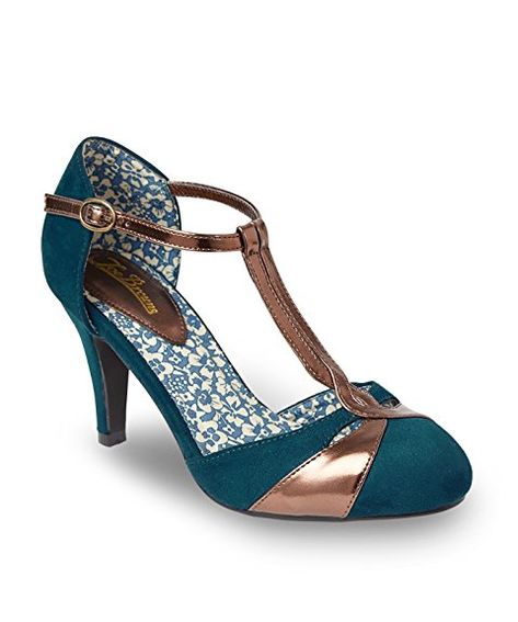 Joe Browns Women’s Vintage Gatsby Shoes T-Bar Heels, Blue (Teal), 7 UK 40 EU Gatsby Shoes, 1920s Shoes, Bar Shoes, Womens Clothing Websites, Heels Blue, T Bar Shoes, Retro Mode, Joe Browns, Buy Shoes Online