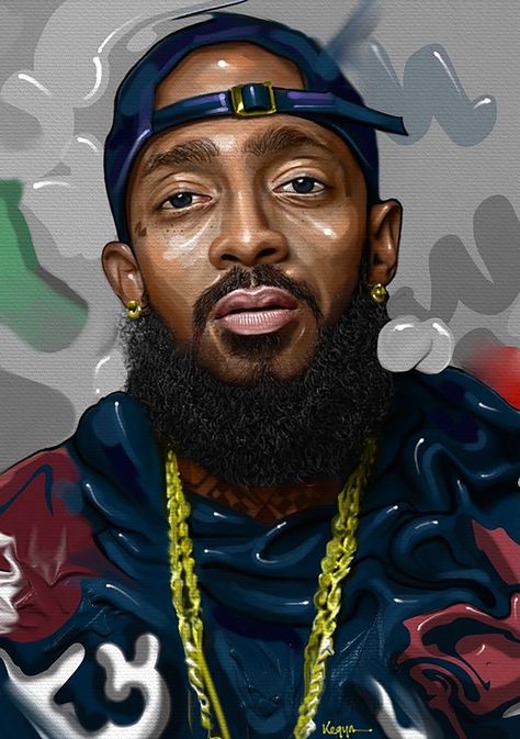 Nipsey Hussle Painting, Nipsey Hussle Art, Hip Hop Legends, Tupac Art, Lauren London Nipsey Hussle, Black Power Art, Rapper Wallpaper Iphone, Hip Hop Artwork, Rapper Art