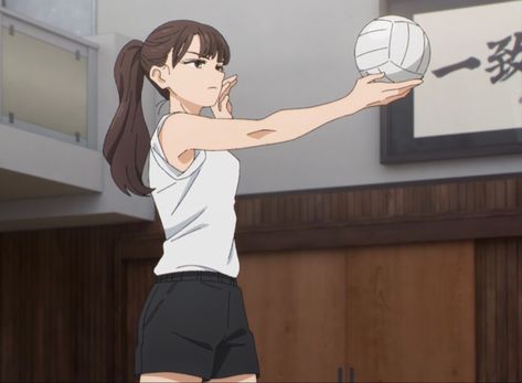 Volleyball Pfp Anime, Athletic Anime Female, Valiball Girl, Volleyball Aesthetic Anime, Volleyball Anime Female Oc, Anime Volleyball Oc, Anime Gym Uniform, Akebi Sailor Uniform, Anime Volleyball