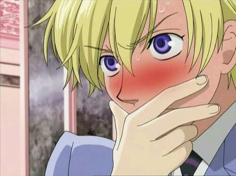 Anime and manga boy #he's blushes Tamaki suoh An Anime, Anime Character, Blush, Blonde, Anime, Hair, Blue