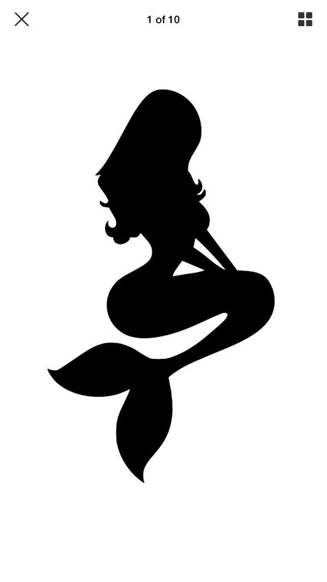 Mermaid Stencil, Silhouette Chat, Glitter Tattoo Stencils, Stencils For Kids, Disney Silhouettes, Fairy Silhouette, Mermaid Svg, Mermaid Drawings, Mermaid Tattoo