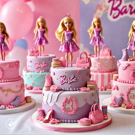 Barbie themed party dessert ideas - #BarbieCake - #BarbieThemedCake - #PinkPerfection - #CakeGoals - #BarbieParty - #SweetTreats - #CakeDecorating - #BarbieInspired - #FondantCake - #CakeArt - #BarbieFan - #CakeLove - #BarbieTheme Barbie Theme Cupcakes, Barbie Theme Decorations, Barbie Bday Cake, Barbie Bday Party Ideas, Barbie Party Cake, Barbie Cake Birthday, Barbie Theme Cake, Barbie Cake Ideas, Barbie Themed Birthday Party