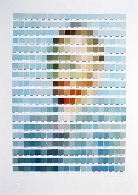 Pantone Color Swatch Paintings by Nick Smith Paint Chip Art, Pantone Swatches, Chip Art, Arte Van Gogh, Rene Magritte, Color Chip, Classic Paintings, Famous Art, Street Art Graffiti