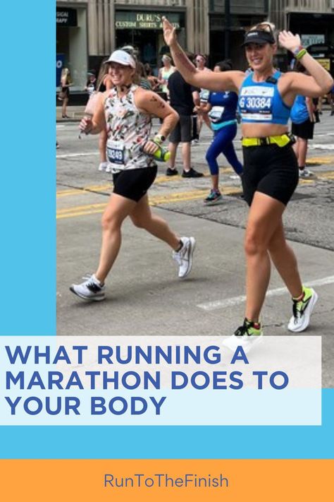 Have you ever wondered what running 26.2 miles does to the body? If you’ve done it and spent time walking down stairs backwards you might already have a pretty good idea, but what’s happening at a cellular level? Is running a marathon even healthy? Marathon Pictures, Walking Down Stairs, Marathon Workouts, Running Marathon Training, Running A Marathon, Boston Marathon, Cellular Level, Running Tips, Marathon Running