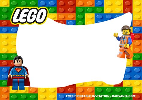 Download (FREE Printable) - Lego Superheroes Birthday Invitation Templates #free #freeinvitation2019 #birthday #disney #invitations #invitationtemplates Lego Blocks Printable, Lego Classroom Theme, Lego Birthday Invitations, Lego Words, Lego Superheroes, Printable Lego, Lego Invitations, Actually I Can, Superhero Invitations