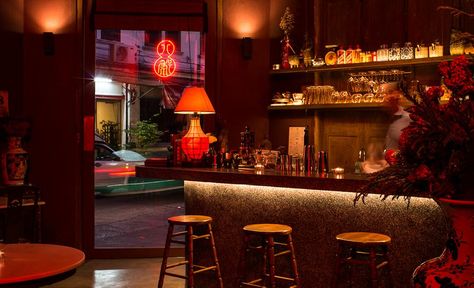 Ba Hao Chinese Bar Design, Asian Bar, Bangkok Bar, Chinese Bar, Wong Kar Wai, Atrium Design, Blue Cafe, Living The Good Life, American Bars