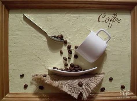 Coffee Pic, Coffee Bean Art, Coffee Theme Kitchen, Coffee Aroma, Coffee Theme, Coffee Crafts, Coffee Decor, Coffee Shop Decor, Kitchen Crafts