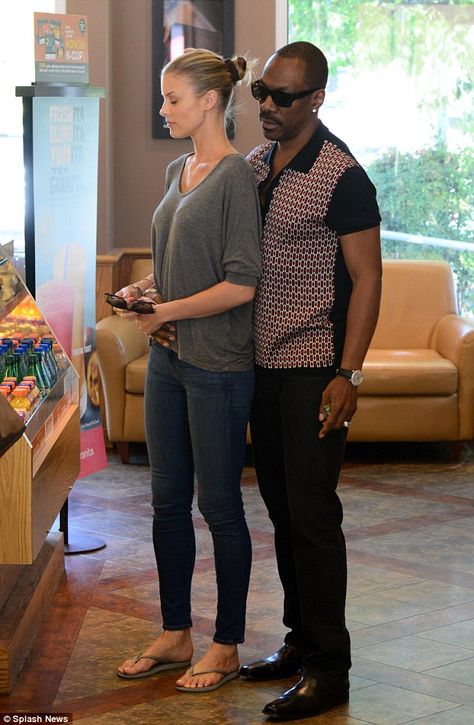 Paige Butcher and Eddie Murphy.. Interracial Celebrity Couples, Paige Butcher, Black Guy White Girl, Black Man White Girl, Interracial Family, Interacial Couples, Interracial Couple, Interracial Relationships, Eddie Murphy