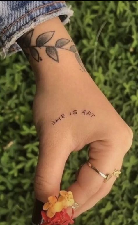 Art Hand Tattoo, Minimalist Hand Tattoo, Hand Tattoo, Art Hand, Fish Tattoos, Jesus Fish Tattoo, Hand Tattoos, Flower Tattoo, Tattoo Quotes