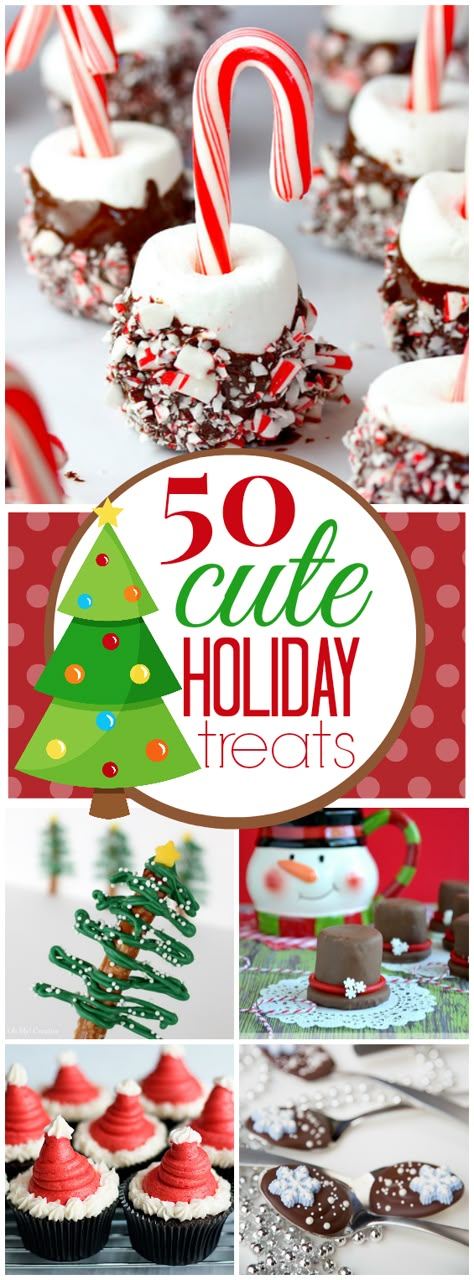 50 Cute Christmas Treat Ideas | www.somethingswanky.com Christmas Treat Ideas, Xmas Treats, Christmas Foods, Christmas Treat, Xmas Food, Christmas Sweets, Treat Ideas, Holiday Foods, Christmas Snacks