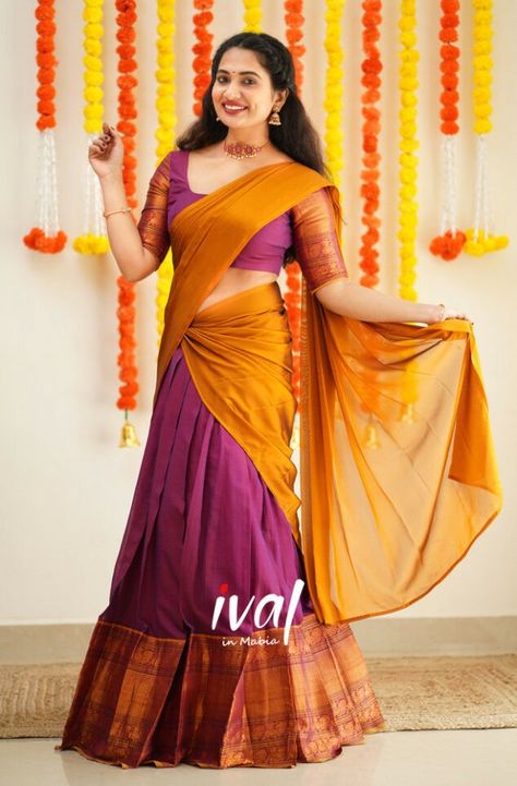 Poses On Half Saree, Half Saree Poses At Home, Half Saree Poses Photoshoot Ideas, Half Saree Poses, Saree Poses At Home, Saree Poses Photoshoot Ideas, Saree Poses Photoshoot Ideas At Home, Half Saree Designs South Indian, Tamil Photography