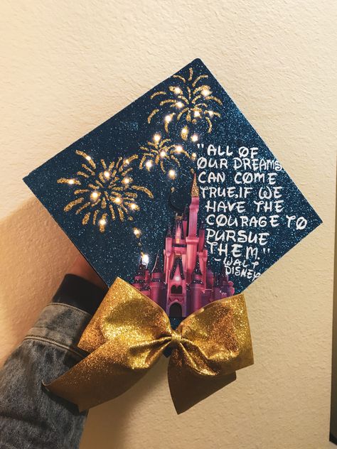 Graduation Cap With Lights, Graduation Cap Disney Designs, Disney Masters Graduation Cap, Disney Nurse Graduation Cap, Light Up Graduation Cap, Disney Nursing Graduation Cap, Disney Graduation Cap Ideas College, Graduation Caps Disney, Senior Cap Ideas High Schools