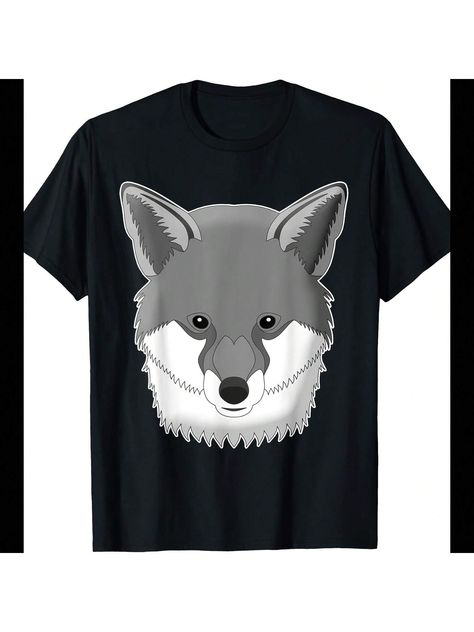 Fox Forest Animal Vintage Motif Hunter Wildlife Nature Art T-Shirt5 Black Casual  Short Sleeve Knitted Fabric Animal,Cartoon,Colorblock,Geometric,Letter  Slight Stretch Fall,Spring,Summer Women Clothing, size features are:Bust: ,Length: ,Sleeve Length: Fox Forest, Forest Animal, Wildlife Nature, Animal Cartoon, Fabric Animals, Forest Animals, Cartoon Animals, Black Casual, Nature Art