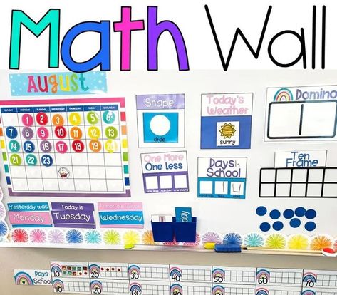 Classroom Visuals, St Kateri, Kindergarten Calendar, Class Crafts, Math Wall, Kindergarten Math Games, Kindergarten Classroom Decor, Calendar Math, Life Skills Classroom