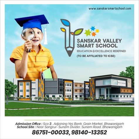 Sanskar Valley School has modern infrastructure and architecture that make learning for your child a fun and full of entertainment. Give your child the gift of a conducive environment to grow at Sanskar Valley School. Admissions open for Pre Nursery-Class 6. Contact our admission office for more details. For queries contact :- 8675100033, 9814013352 #preschool #registeredwithus #admissionprocess #smartactivities School Infrastructure, Marketing Office, Admissions Office, Graphic Portfolio, School Site, Yes Bank, Smart School, School Creative, School Admissions