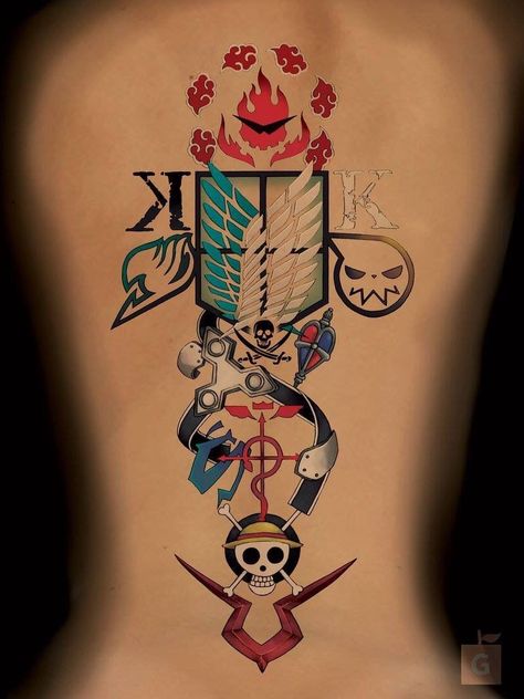 I would die if I don’t get this tattoo Manga Tattoo, One Piece Tattoos, Naruto Tattoo, Muster Tattoos, Geek Tattoo, Anime Tattoo, Symbolic Tattoos, Anime Tattoos, Son Goku