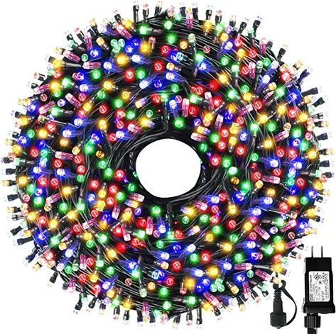 300 LEDs 105ft & Support 4 Sets End To End Connectable : Each Set Comes with 300 Beautiful MULTI-COLOR Glow Leds On The 99ft Light Strand, You Can Buy 4 Sets To Connect Together, Total 396 Ft, 1200led Enough To Cover Larger Area. Christmas String Lights Outdoor, Christmas Lights Outdoor, Fairy Lights Garden, Christmas Led String Lights, Led Christmas Tree, Indoor String Lights, Led Fairy Lights, Led Christmas Lights, Wire Lights