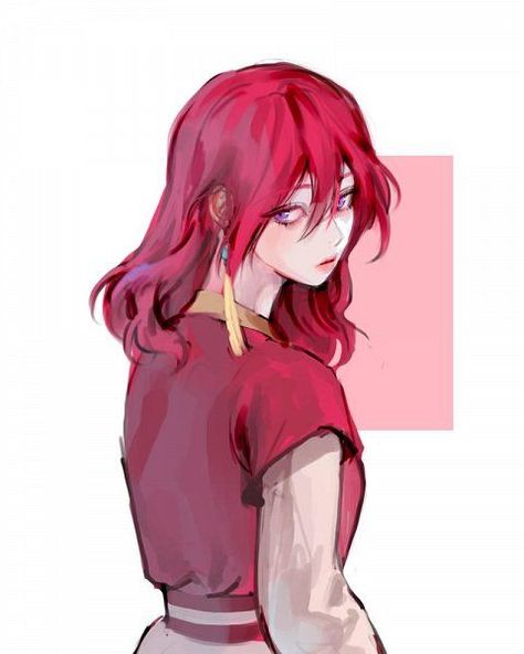 Red Haired Anime Characters, Red Haired Girl Art, Red Hair Girl Drawing, Red Anime Hair, Red Hair Girl Art, Red Hair Character, Red Hair Art, Red Hair Anime, Yona Akatsuki No Yona