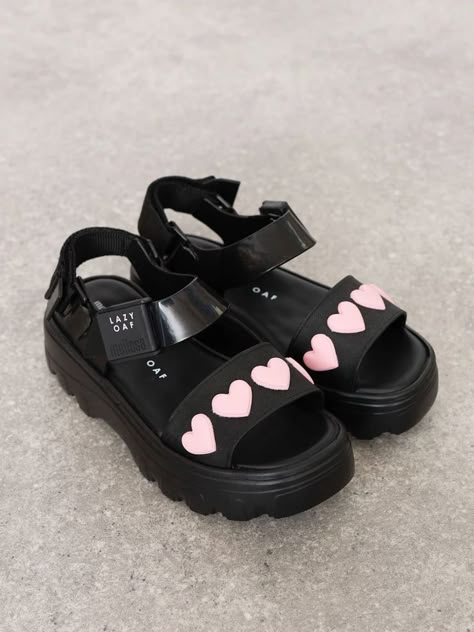 Sepatu Platform, Sandals Aesthetic, Plastic Sandals, Vegan Sandals, Dr Shoes, Lazy Oaf, Sandal Platform, Shoe Inspo, Aesthetic Shoes