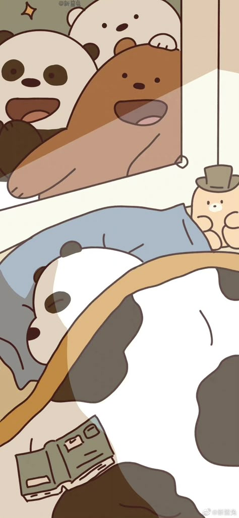 We Bare Bear, We Bare Bears Wallpapers, Phone Wallpaper Boho, Cocoppa Wallpaper, Iphone Wallpaper Kawaii, Wallpaper Doodle, Cute Pastel Wallpaper, We Bear, Anime Backgrounds Wallpapers