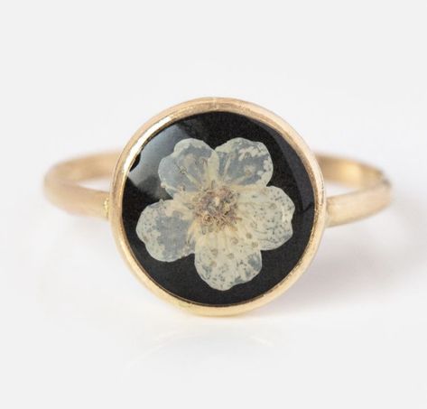 Pressed Flower Jewelry, Local Eclectic, Flower Rings, Earrings Charms, Diamond Huggies, Velvet Ring Box, Flower Shoes, Metal Smithing, Flower Resin