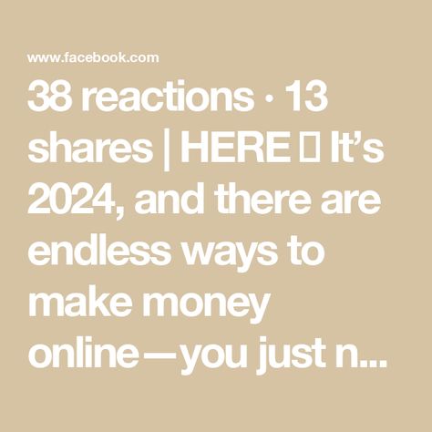 38 reactions · 13 shares | HERE ⬇️

It’s 2024, and there are endless ways to make money online—you just need to know where to look 👀

‼️ Be sure to follow us 1st: @earndailyearn

My favorite side hustle, which allows me to earn from home as a stay-at-home mom, is Freelance Digital Marketing!

Here’s why:

✅ Super beginner-friendly 
✅ No experience or degree required 
✅ Average earnings = $177k/year 🤯 
✅ Only 1 hour of work per day 
✅ All you need: Wi-Fi, a phone or laptop, and a few spare hours 

🚫 You don’t have to deal with customers, shipping, inventory, fulfillment, or product creation—none of that.

✅ Want to Start now and Earn $10k a month? 
➡️ DM me  or Check the blueprint method that i am using to earn $$$$ per month with only 30mins. of work per day and it works from anywhere i 10k A Month, Earn From Home, The Blueprint, Ways To Make Money Online, Stay At Home Mom, Ways To Make Money, Start Now, Stay At Home, Side Hustle