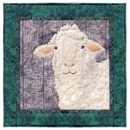 Quilt block of Fran the Sheep. Sheep Crafts, Fusible Applique, Farm Quilt, Applique Quilt Patterns, Quilt Care, Animal Quilts, Paper Patterns, Shabby Fabrics, Applique Pattern