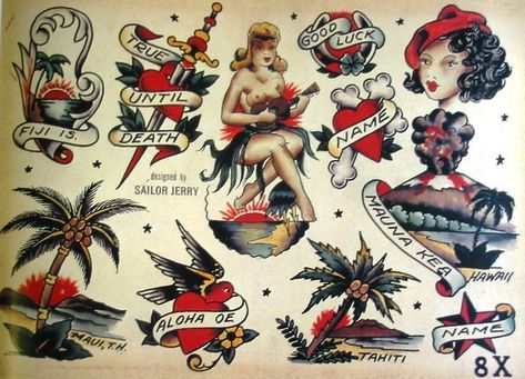 Mucha Tattoo, Nautical Tattoos, Sailor Jerry Flash, Sailor Jerry Tattoo Flash, Africa Tattoos, Tattoo Artists Near Me, Sailor Tattoos, Sailor Jerry Tattoos, Art Flash